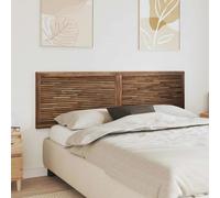 Headboard Solid Teak Wood Natural 180x55cm Wall Mounted 3D Rustic Modern Scandi