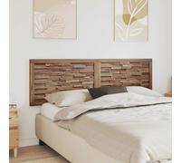 Headboard Solid Teak Wooden Natural 180x55x3.5cm Wall Mount 3D Rustic Farmhouse