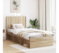 Headboard Sonoma Oak Engineered Wood 105x7x100cm Vertical Slat Bed Stable Mount