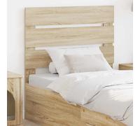 Headboard Sonoma Oak Engineered Wood 83x3x100cm Modern Rectangular Slim PanelTop