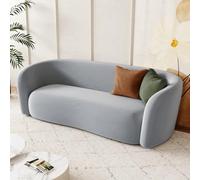 HEADBOARD Strech Curved Sofa Cover,Slipcover for 1/2/3/4/5 Cushion Couch,Washable Curved Couch Covers,1-Piece Universal Slipcovers,Sofa Protector for Dogs & Cats (dark grey,XL 230-300cm)