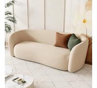 HEADBOARD Strech Curved Sofa Cover,Slipcover for 1/2/3/4/5 Cushion Couch,Washable Curved Couch Covers,1-Piece Universal Slipcovers,Sofa Protector for Dogs & Cats (coffee,L 190-230cm)
