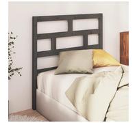 Headboard Sturdy Solid Pinewood Grey 81x100cm Rustic Wooden Panel Beds Backboard