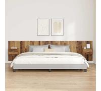 Headboard Wall-Mounted Artisan Oak 337x32.5x80cm Engineered Wood Storage Drawers