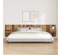 Headboard Wall-Mounted Artisan Oak 337x32.5x80cm Engineered Wood Storage Drawers