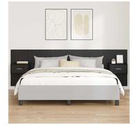 Headboard Wall-Mounted Black Oak 257x32.5x80cm Engineered Wood Slim w/Storage.