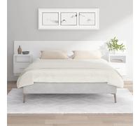 Headboard Wall-mounted Floating Bedside Cabinets 160x80 cm White Engineered Wood