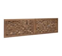 Headboard Wall-mounted Natural Solid Teak Wood Rustic Farmhouse Wooden vidaXL