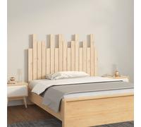 Headboard Wall-Mounted Solid Pine Wood Brown 108x3x80 cm Rustic Slatted Bedroom