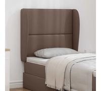 vidaXL Headboard Ear Tan 80 x 23 x 6 cm PVC, Stylish Modern Headboard Accessory,