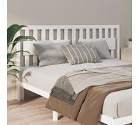 Headboard White 145.5x4x100cm Solid Pine Wood Rustic Wall-Mounted Easy-Assembly.