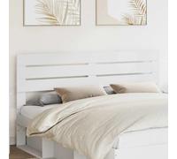 Headboard White 203x3x100cm Engineered Wood Modern Rectangular Sl inishedBk