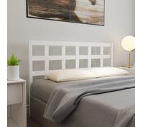 Headboard White Solid Pine Wood 165.5x4x100 cm Rustic Panel Bed - Waxed Finish.