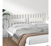 Headboard White Solid Pinewood 185.5x4x100cm Rustic Supportive Bedroom for Beds