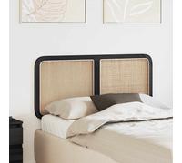 Headboard with Headboard Black 120 x 55 x 3 cm Rattan