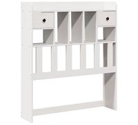 vidaXL Headboard with Storage Bedroom Bed Header White 90 cm Solid Wood Pine