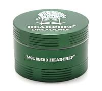 Headchef Dreadchef 4-Part Herb Grinder, 55mm, Sandblasted Finish, Multiple Colours (Forest Green)