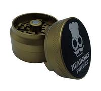 Headchef Future 4 Piece Grinder with Sandblasted Finish, Metal Herb Grinder, 62mm (Sage Green)