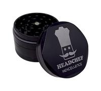 Headchef Hardcore Hexcellence Ceramic Non-Stick Coated Metal Herb Grinder, 4 Piece, 62mm (Dead Blue)