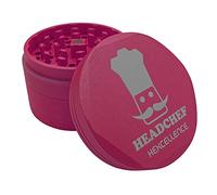 Headchef Hardcore Hexellence Ceramic Non-Stick Coated Metal Herb Grinder, 4 Piece, 62mm (Meltdown Pink)