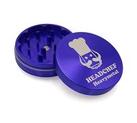 Headchef Heavymetal 55mm, 2 Piece Grinder, Metal Herb Grinder with Magnetic Lid (Deep Purple)