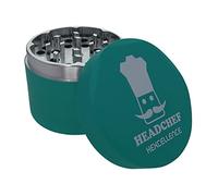 Headchef Hexcellence Silk Touch Metal Herb Grinder with Sifter - 4 Piece, 55mm (Teal)