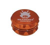 Headchef Samurai Herb Grinder, 62mm, 2-Part, Aluminium, Multiple Colours (Orange)