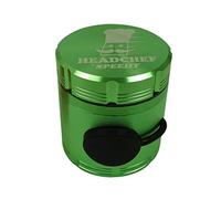Headchef Speedy 50mm, 4 Piece Grinder, Quick Release of Herbs, Metal Herb Grinder with Sifter Scraper (Green)