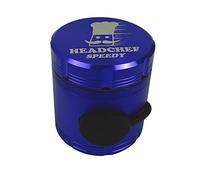 Headchef Speedy 50mm, 4 Piece Grinder, Quick Release of Herbs, Metal Herb Grinder with Sifter Scraper (Purple)