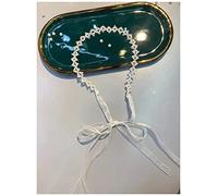 Headdress Pearl Hair Accessories bridal hairband Handmade Hollowed Tassel Forehead Headpiece Head Chain Women Luxury Head Cap Hat Headband Head Chain(Style 3)