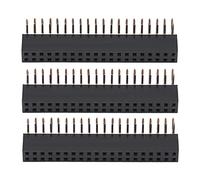 Header Pin Socket 3pcs 2 20 Pins 2.54mm Pitch Female Dual Row Right Angle Pin Headers for P 6 * 5 * 2