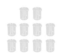 Headerbs 10 Pcs Laboratory Glass Beaker Graduated Cylinder 50ml Thick Borosilicate Glass for Industrial Teaching Experiments