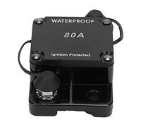 Headerbs 100A Auto Reset Circuit Breaker, Design, Overcurrent Protection, DC12-24V, Ideal for Automotive Audio Visual Systems (80A)