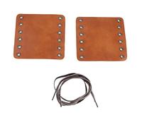 Headerbs 2Pcs Motorcycle Handlebar Grips Leather Cover With Strap Comfortable Touch Fits Most Motorcycles (Brown)