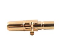 Headerbs 7C Tenor Saxophone Mouthpiece Brass Cap with Buckle and Patch Bright Sound Resonance Portable for Pop Jazz Music Players