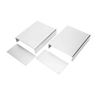 Headerbs Aluminum Project Box Enclosure Case 80x160x200mm Split Type for GPS Circuit Board (sandblasted oxidized silver)