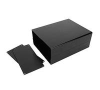 Headerbs Aluminum Project Box Enclosure Case 80x160x200mm Split Type for GPS Circuit Board (sandblasted oxidized black)