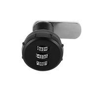 Headerbs Combination Cam 3 Digit Lock Password Coded Drawer Lock Silver Zinc Alloy (L=19 0.5~12mm Cabinet Thickness)