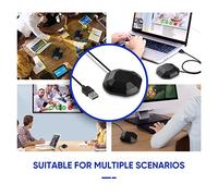Headerbs Computer Microphone Omnidirectional Clear Sound Mini Mic for PC Laptop Wide Compatibility Online Meeting Gaming Video Chatting with 360° Pick-up Distance (USB Plug)