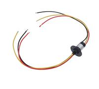 Headerbs Conductive Electric Slip Ring 3 Wires 30A 250RPM 22mm | PBT Housing, PTFE Leads, Fiber Brush Technology, Power Transfer, Pan Tilt Units, CCTV Equipment, Robots, IP51