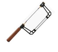 Headerbs Coping Saw with Aluminum Alloy Frame and Comfortable Wooden Handle, Equipped with 15T 18T 24T HSS Blades for Precise Woodworking Projects