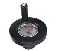 Headerbs Dial Handwheel 12x100mm with Detachable Handle, Aluminum and Engineering Plastic Round Hand Wheel 0 to 9 Position Indicator for Glass Food and Die Casting Industrial Machinery