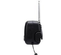 Headerbs Emergency Hand Crank Radio with Solar Charging, 10000mAh (Black) | IPX3 Water-resistant, AM/FM/NOAA WB, 1W LED Flashlight, 180h Playback, Compact 5x1.8x2.4in, USB Power Bank