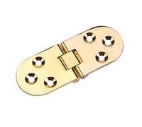 Headerbs Folding Table Hinge Zinc Alloy Flip Up Tray Hinge 80 X 30MM Round Edge Design Easy Installation Silent Closing for Sewing Machine Table Folding Furniture (Gold)
