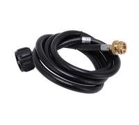 Headerbs Fuel Gas Extension Hose 1lb to 20lb 350 Psi Qcc 1 Type 1 (4FT) | Nylon Brass Stainless Steel, Portable Grill Stove Heater, Mr Heater Buddy, Tank Adapter Hose, Qcc 1, Q Grills