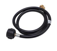 Headerbs Fuel Gas Extension Hose 1lb to 20lb 350 Psi Qcc 1 Type 1 (6FT) | Nylon Brass Stainless Steel, Portable Grill Stove Heater, Mr Heater Buddy, Tank Adapter Hose, Qcc 1, Q Grills