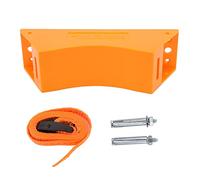 Headerbs Gas Cylinder Wall Bracket, Plastic & Steel Construction with 59 Inch Strap for Hospital Laboratory Factory Use, Lightweight Fixed Holder for Gas Tank Water Softener Bottle (Orange)