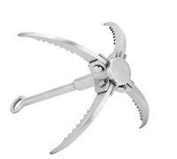 Headerbs Grapnel Hook Gun, Throwing Knives, Stainless Steel Folding Grappling Hook Rock Climbing Claw Survival Tool Equipment