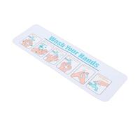 Headerbs Hand Wash Instruction Sign, Flexible Plastic Safety Poster, Step By Step Handwashing Guide for Schools and Public Spaces 15x4.3in