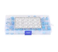 Headerbs High Voltage Ceramic Capacitor, Compact 300pcs Assortment Kit with 15 Values 0.1nF to 22nF for Electronics Projects and Repairs